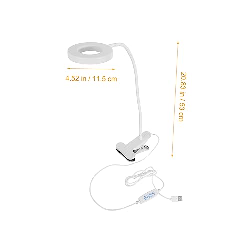 Lampe De Lecture USB Rechargeable Avec Pince – 9 Niveaux De Luminosité (blanc/chaud) – Portable Pour Lit, Bureau, Voyage